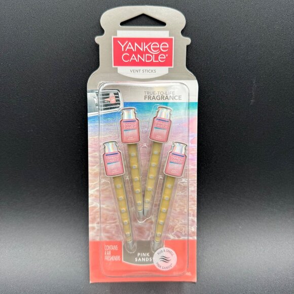 Yankee Candle Vent Sticks "Pink Sands" Car Air Freshener Two Packs - Picture 3 of 4